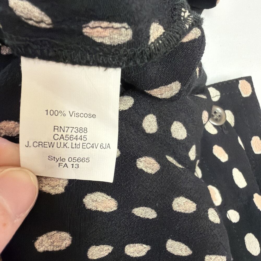 Madewell Black White Lightweight Figure Flattering Polka Dot Belted Midi Dress S - Picture 10 of 11